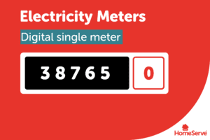Diagram of an electricity meter with a single display