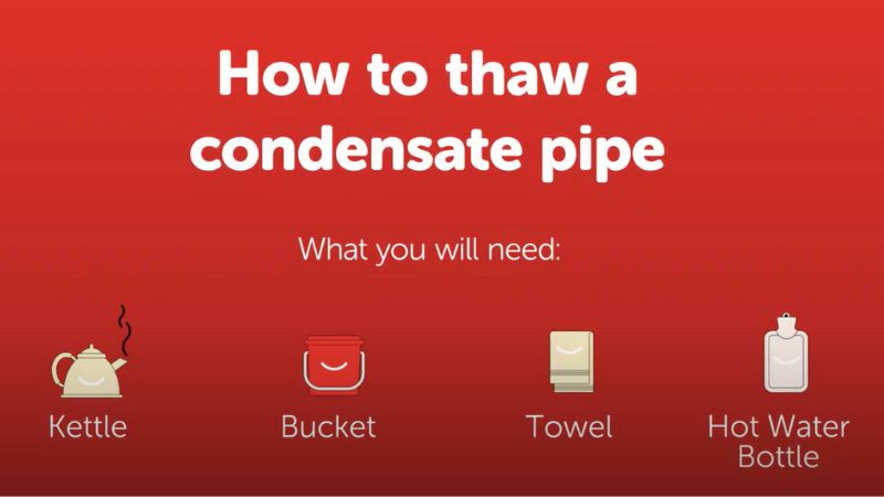 Watch how to thaw a condensate pipe (video)