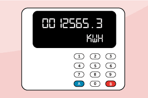 A meter with a keypad